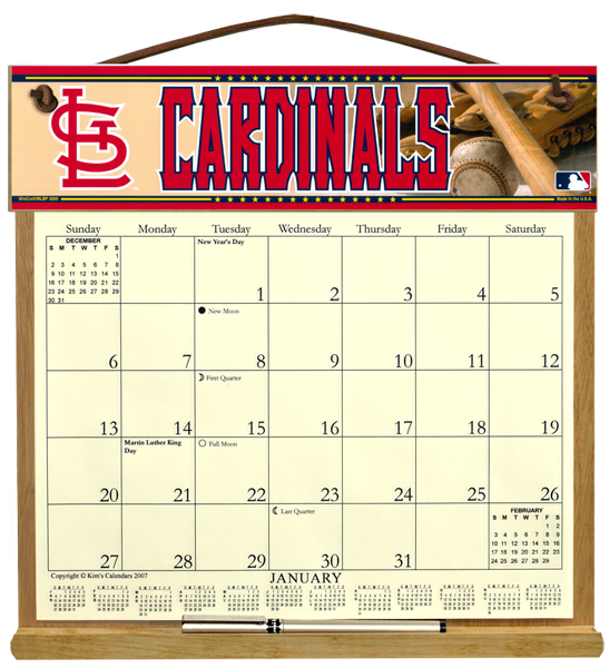 St Louis Cardinals Calendar Holder 29.00 Kims Calendars, Made in